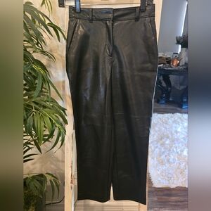 Aritizia Babaton vegan black leather pants size 0